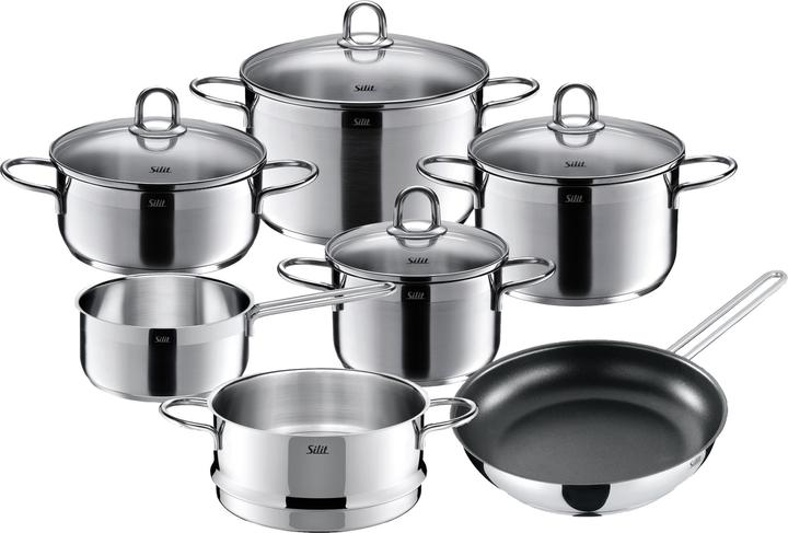Image du produit Silit Ensemble de casseroles 7 pièces Diamond (Ensemble de casseroles et de poêles de cuisson, Acier inoxydable)