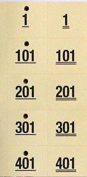 Image du produit Holland Bingo Ticket de vestiaire avec trou 1-500