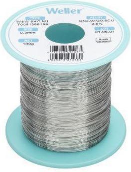 Produktbild Weller Erem Lötdraht Sn96.5/Ag3/Cu0.5 100 g 0.3 mm (WSW SAC M1 0.3MM, 100G)
