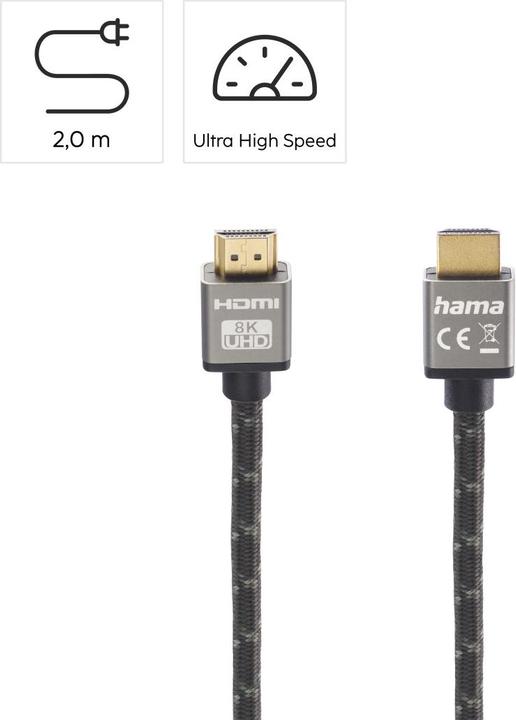 Immagine prodotto Hama HDMI Typ A — HDMI Typ A (2 m, HDMI)