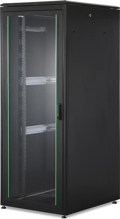 Actual product image Digitus Network cabinet 48.3cm 19inch 42U H2053mmxW800mmxD1000mm black with glass door incl. 28xmounting (42 RU, 19 inch rack)