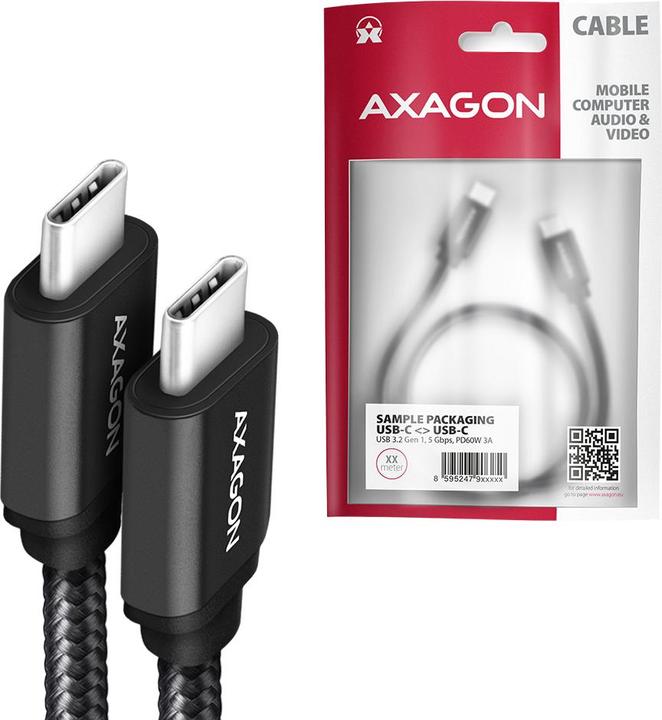 Actual product image Axagon USB C – USB C (3 m, USB 3.2 Gen 1)