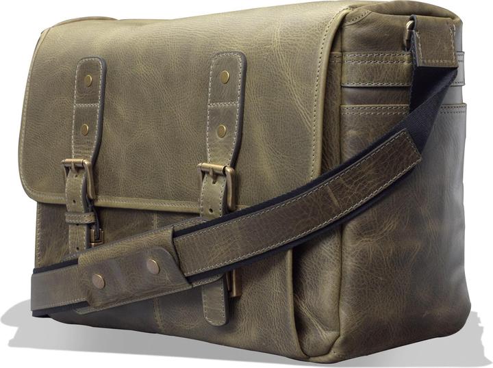 Produktbild Only-Bags.Store Leder Vintage 16" Laptop Tasche, Kameratasche, Aktentasche, Schulranzen, Portfolio Notebook Tablet