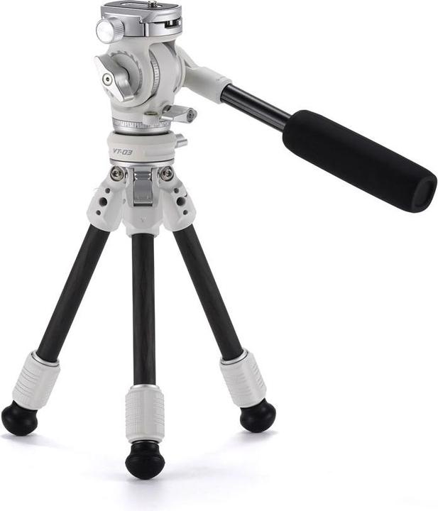 Actual product image Tilta VT03 Tabletop Video Fluid Head, 1-Stage Carbon Fiber Tripod (Metal, Carbon)