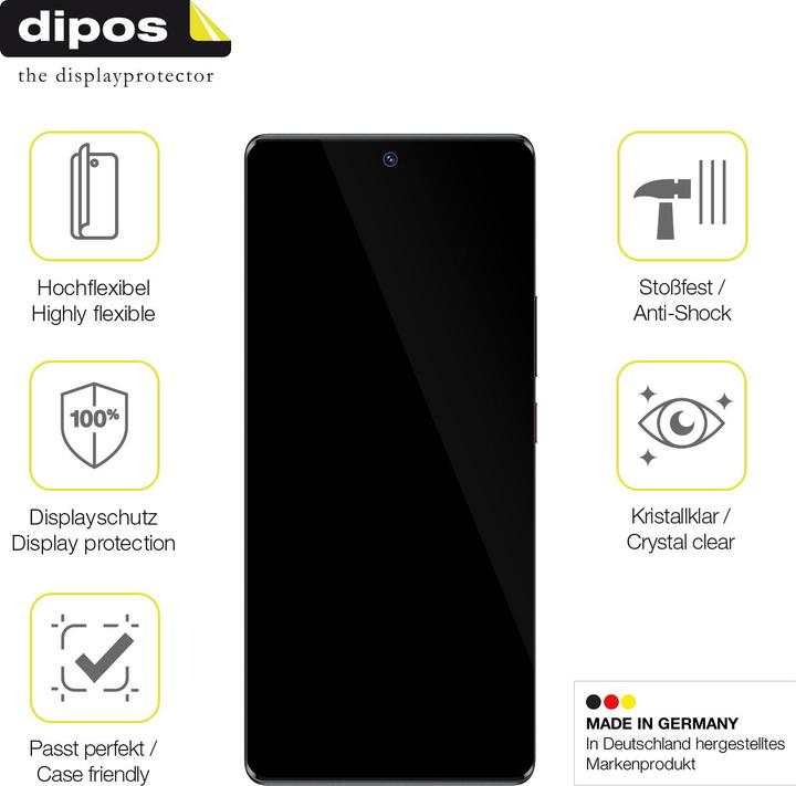 Actual product image Dipos Screen Protector Full-Cover 3D (2 Piece, ZTE Blade V50)