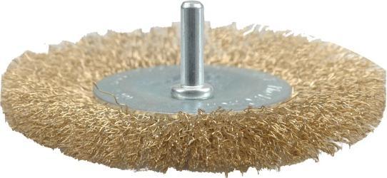 Actual product image Toya VOREL 100 mm disc brush with mandrel, notched wire 06986