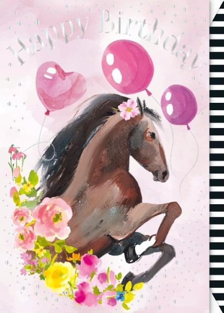 Produktbild Artebene Geburtstagskarte Happy Birthday Pferd von (1 Stk.)