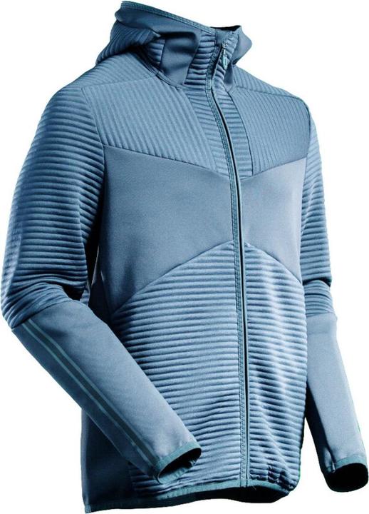 Produktbild Mascot Kapuzen-Fleecepullover m. RV steinblau, Gr.L (L)