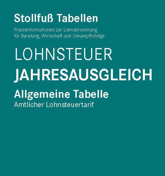 Produktbild Tabelle, Lohnsteuer Jahresausgleich 2022 (Deutsch, 2022)