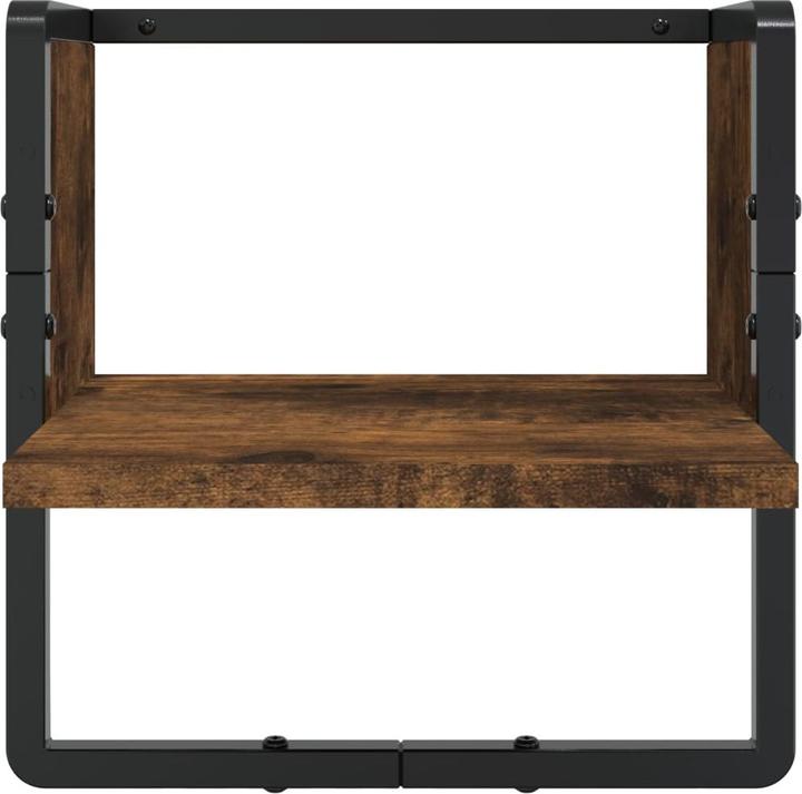 Produktbild VidaXL 6-tlg. Wandregal-Set mit Stangen Räuchereiche (65, 100 x 25 x 30 cm)