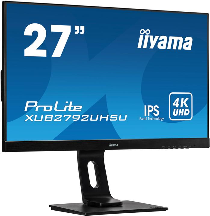 Produktbild iiyama ProLite XU2792UHSU-B1 LED-Bildschirm 68,6 cm (27 Zoll) 3840 x 2160 Pixel 4K Ultra HD Schwarz (3840 x 2160 Pixel, 27")