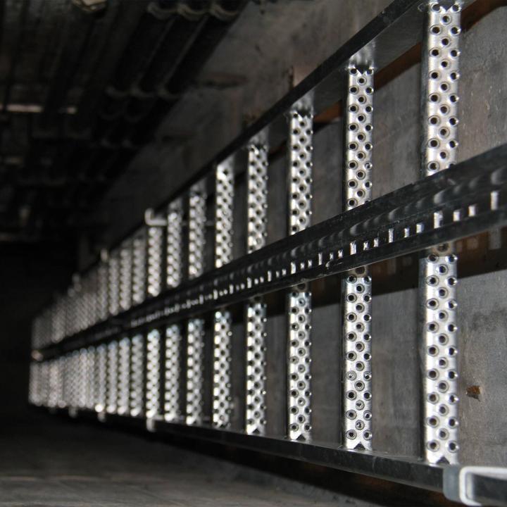 Actual product image Munk Shaft ladder stainless steel V4A 400mm clear width 8 rungs (5 cm)
