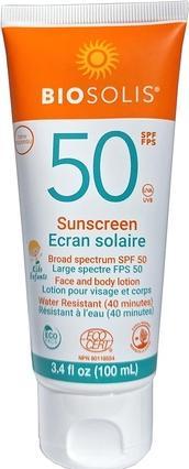 Actual product image Biosolis Baby & Kids (Suntan lotion, SPF 50, 100 ml, 151 g)