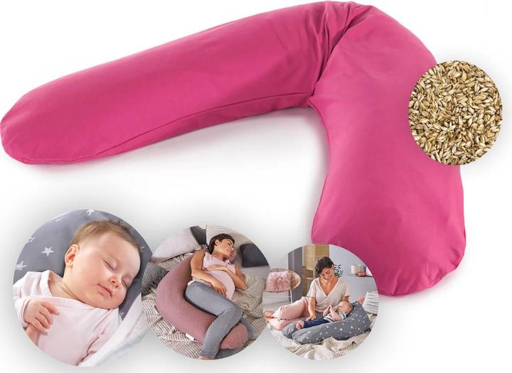 Actual product image Theraline Nursing Pillow "The Original" with Spelt Filling incl. Cover 190 cm (190 cm)