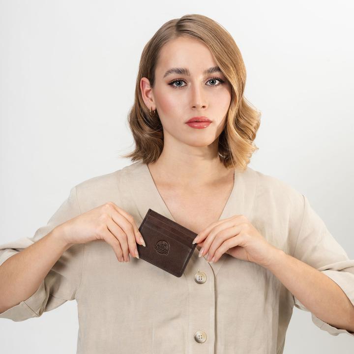 Actual product image Farmhood Memphis credit card holder RFID protection leather 10 cm