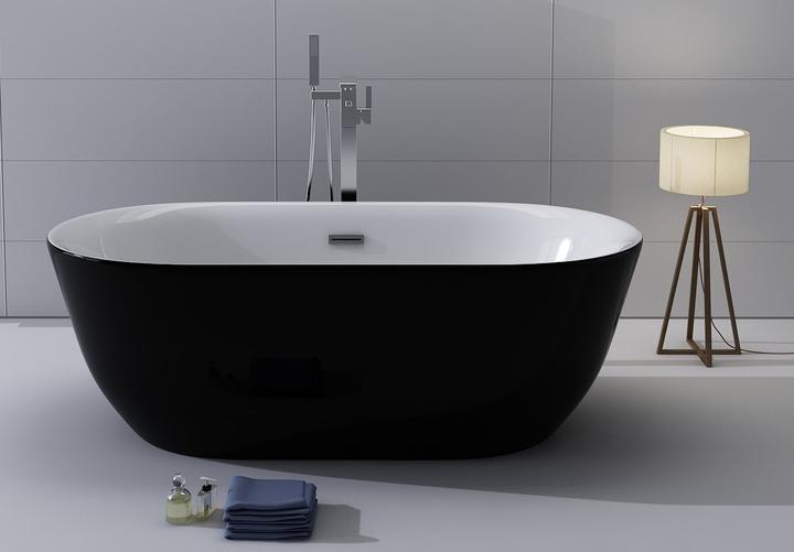 Jet-Line Whirlpool bath MAGGIORE II black (170 cm, 80 cm)