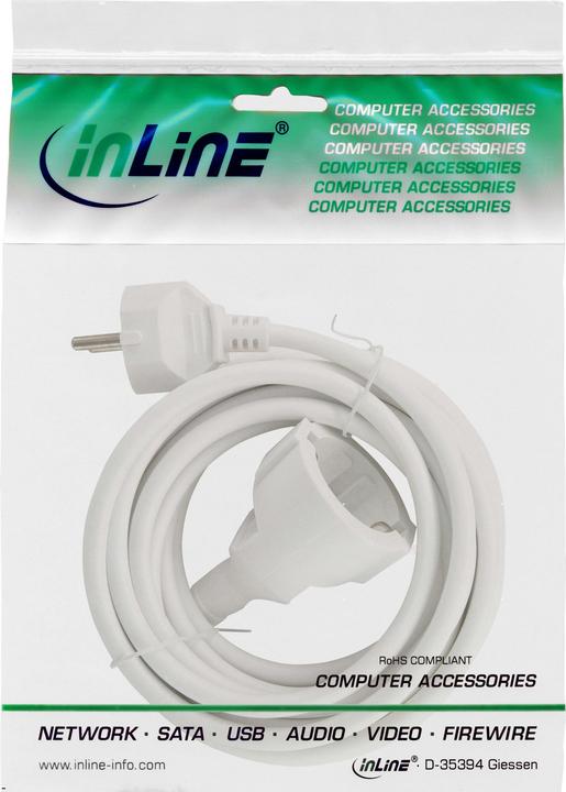Actual product image InLine Protective contact extension ST / BU (3 m, CEE 7/7)