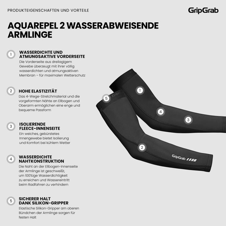 Immagine prodotto GripGrab Scaldabraccia resistenti all'acqua AquaRepel 2 (S)