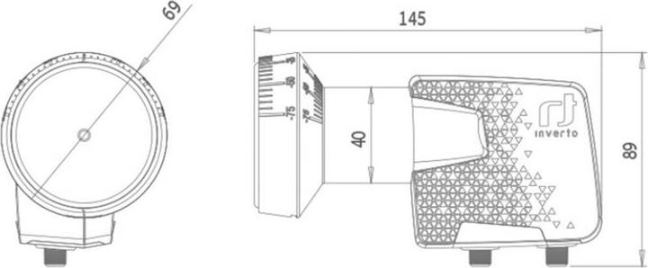 Actual product image inverto IDLB-TWL410-OPN (Twin LNB, 40mm)