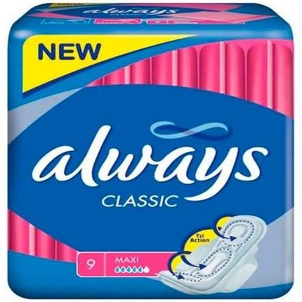 Immagine prodotto Always Sempre assorbente igienico con ali, classico maxi, 9 pezzi (hit) (9 x)