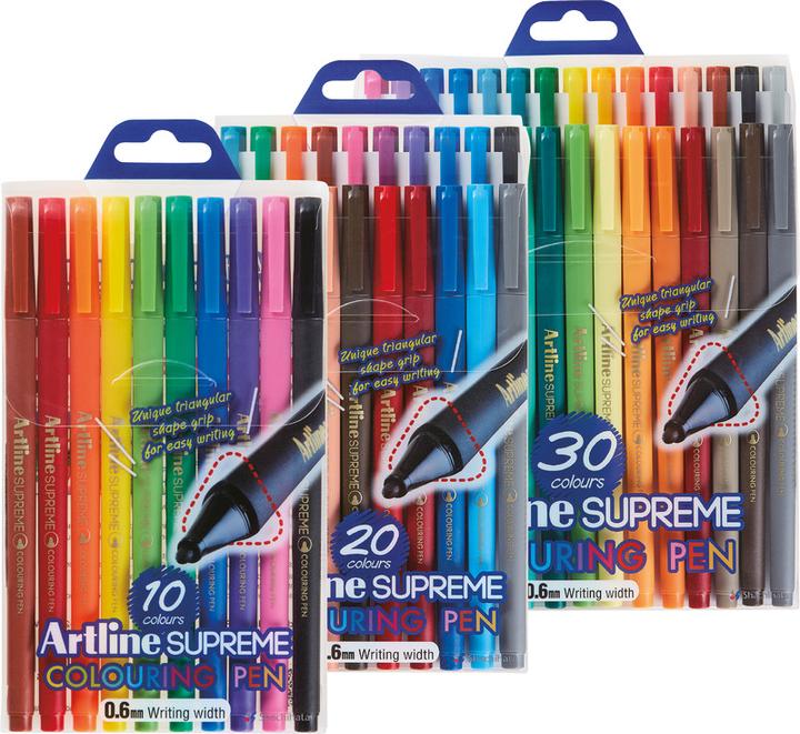Produktbild Artline Fasermaler Triangular Supreme Colouring Pen (Sortiert, 10 x)