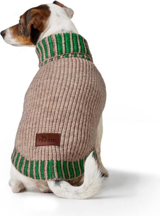 Produktbild Hunter Dogcoat Odense 30 + hat, beige/green - (203525) (30, Hundemantel)