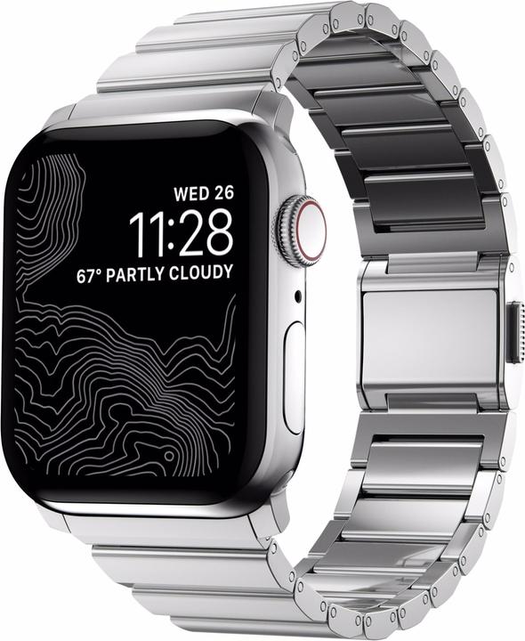 Actual product image Nomad Strap Stainless Steel silver V2 42/44 mm (44 mm, 42 mm, Stainless steel)