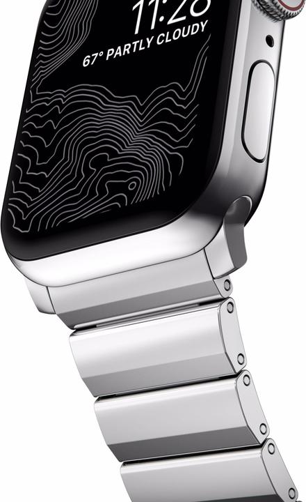 Actual product image Nomad Strap Stainless Steel silver V2 42/44 mm (44 mm, 42 mm, Stainless steel)