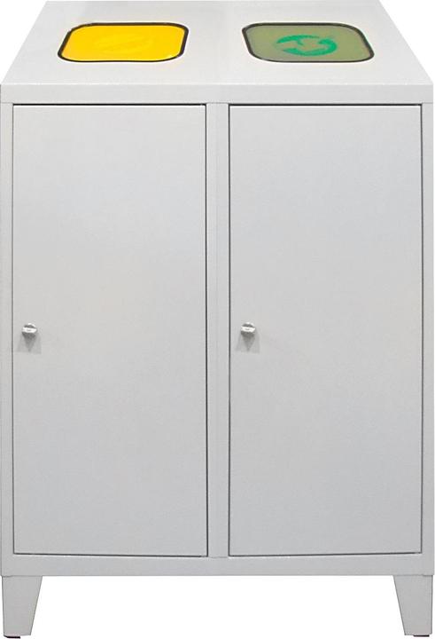 Actual product image ADB Waste separator 2x 120.0 l light grey (120 l)