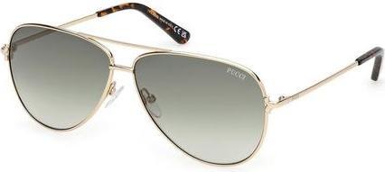 Actual product image Emilio Pucci Pucci EP0229 Shiny Pale Gold Women's Sunglasses 32p 60/11/140