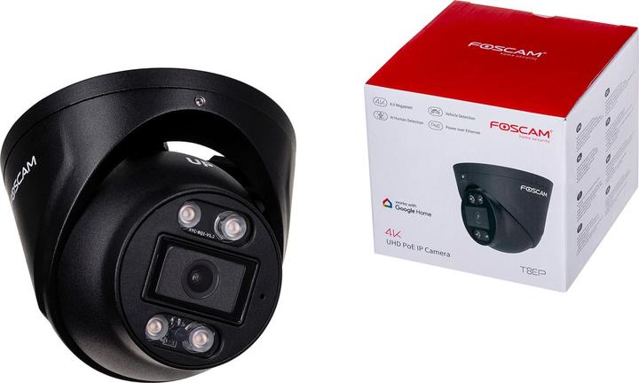Produktbild Foscam T8EP, UHD PoE IP turret camera beveiligingscamera (3840 x 2160 Pixels)