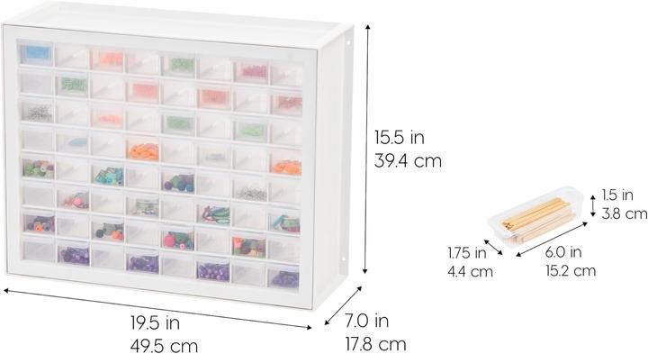 Produktbild Iris Ohyama Aufbewahrungsschrank für Kleinteile mit 64 Schubladen