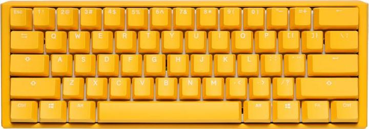Actual product image Ducky One 3 yellow mini gaming keyboard, RGB LED - MX-Silent-Red (DE, Cable)