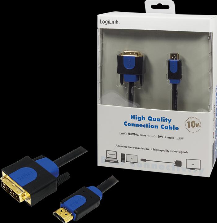 Produktbild LogiLink HDMI (Typ A) — DVI (10 m, DVI, HDMI)