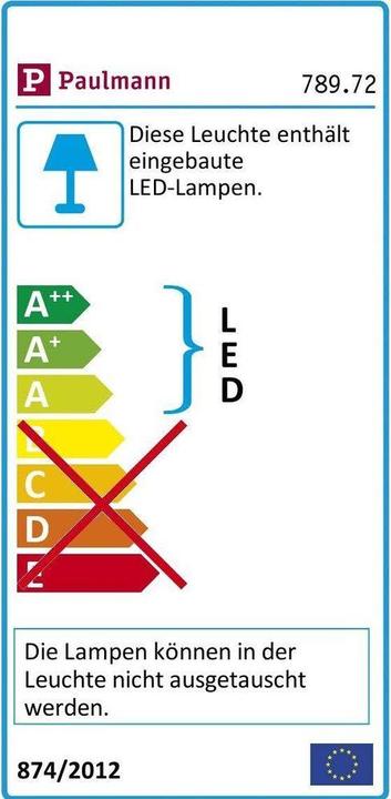 Etichetta energetica Paulmann SimpLED Stripe Set (Bianco caldo, 500 cm, Interno)