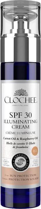 Actual product image Clochee Illuminating Cream SPF30 Illuminating Cream Carrot Oil & Raspberry Oil 50ml (Self tanning foam, 50 ml)