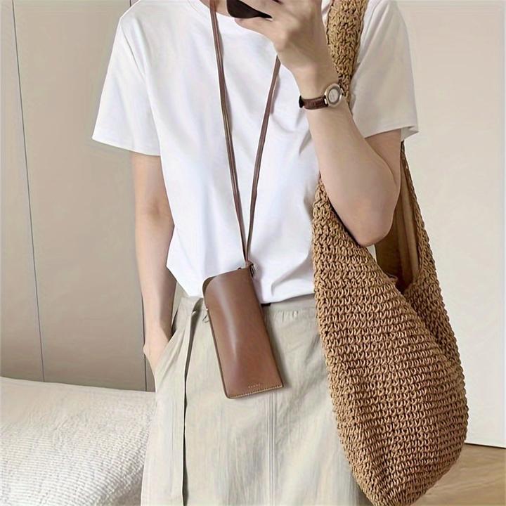Image du produit Only-Bags.Store Etui à lunettes en cuir PU, porte-lunettes à sangle réglable, accessoire de mode à suspendre