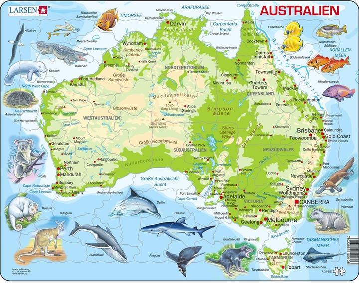 Produktbild Larsen Australien mit Tieren (65 Teile)