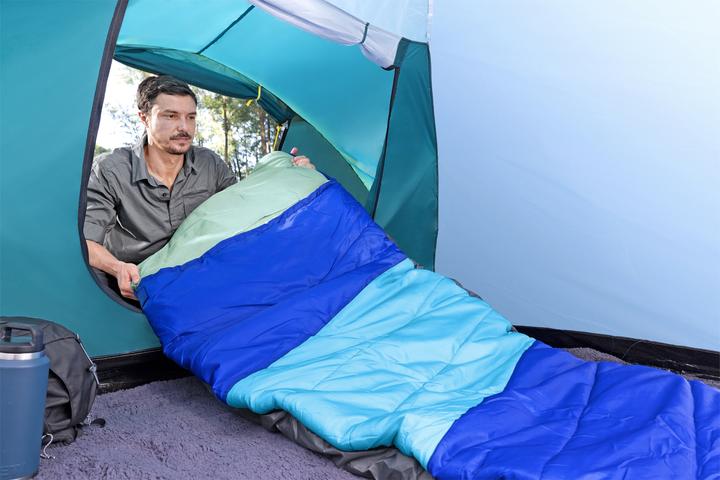 Produktbild Bestway 2-in-1-Schlafsack Wanderlite™ mit integrierbarer, aufblasbarer Isomatte 203 x 75 x 9 cm (198 cm)