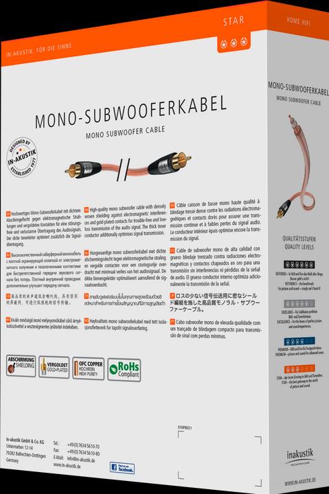 Produktbild Inakustik Star Mono-Sub (3 m, Cinch)