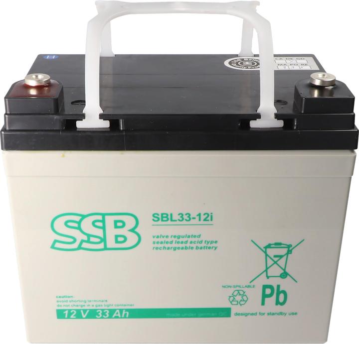 SSB SBL33-12i 12V 33Ah Bleiakku AGM Blei Gel Akku (12 V, 33 Ah)