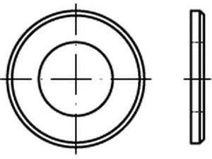 Produktbild Unterlegscheibe DIN 125-1 Form B 8,4 x 16 x1,6 Stahl 140 HV galv. verzinkt gestanzt