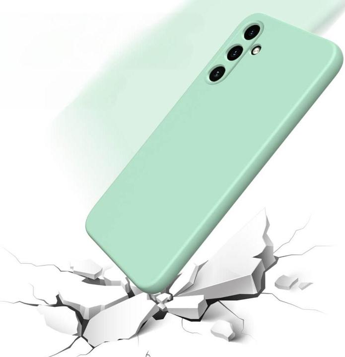 Actual product image Cover-Discount Galaxy A55 - Silicone rubber cover green (Samsung Galaxy A55)