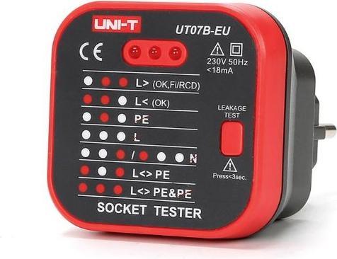 Produktbild Uni-T UT07B-EU Steckdosenprüfgerät mit RCD-Test