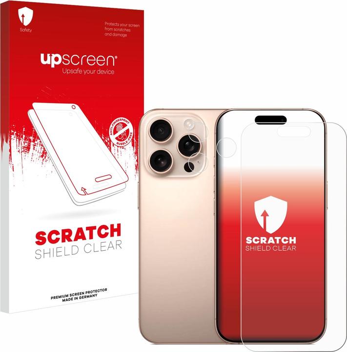 Actual product image upscreen Scratch Shield Protector (1 Piece, Apple iPhone 16 Pro)