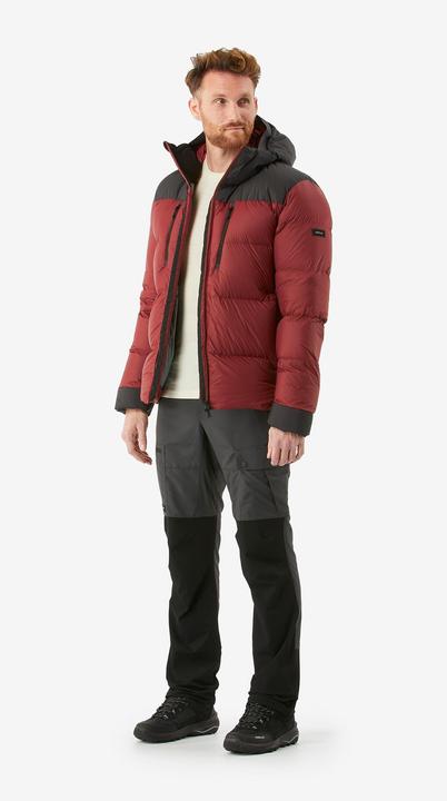 Actual product image Forclaz Men's down jacket with hood down to -20 °C trekking - MT900 red (XL)