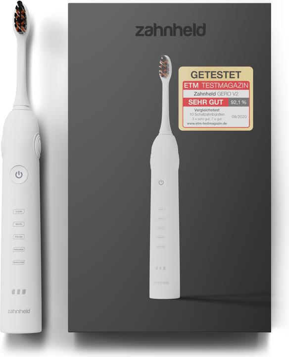 Zahnheld Brosse à dents sonique électrique Gero White (Brosse à dents sonique)