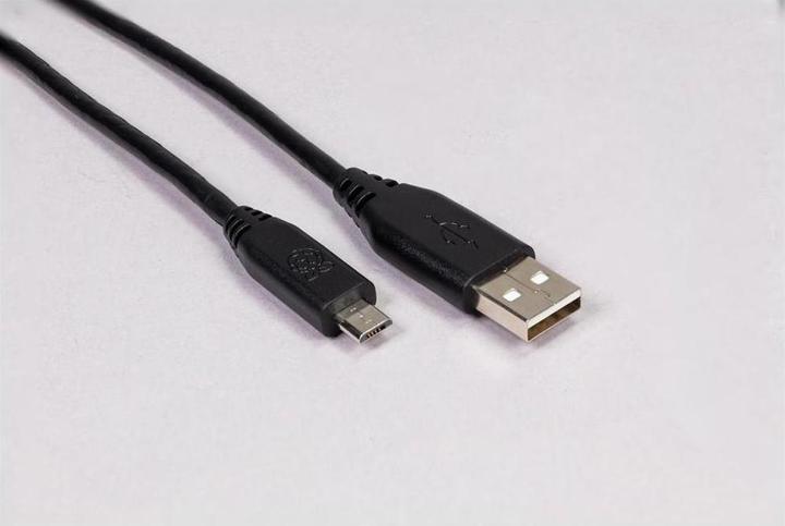 Image du produit Berrybase Câble micro USB officiel Raspberry Pi, noir