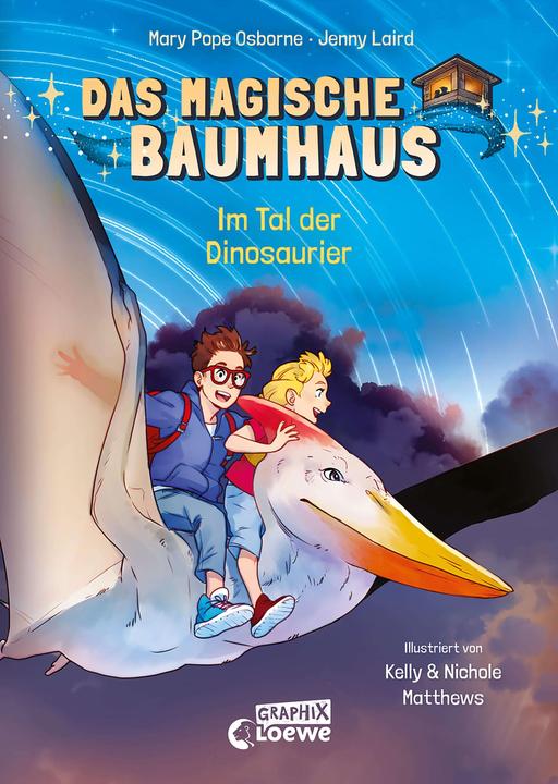 Produktbild Das magische Baumhaus (Band 1) - Im Tal der Dinosaurier (Deutsch, Mary Pope Osborne, Kelly Matthews, Jenny Laird, Nichole Matthews, Loewe Graphix, Franziska Jaekel, 2022)