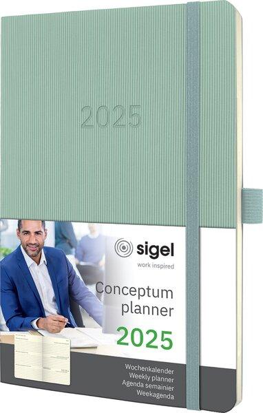 Produktbild Sigel Wochenkalender Conceptum 2025 (DE/EN/FR/NL) mint green (135 x 210 mm, Französisch, Englisch, Niederländisch, Deutsch)